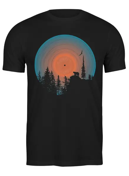 Заказать мужскую футболку в Москве. Футболка классическая Forest Vinyl от oneredfoxstore@gmail.com - готовые дизайны и нанесение принтов.
