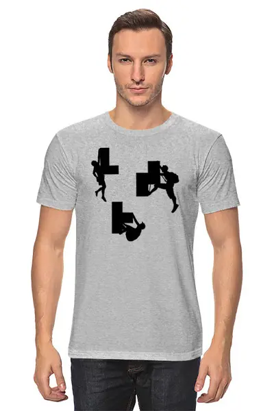 Заказать мужскую футболку в Москве. Футболка классическая Block Climbers от oneredfoxstore@gmail.com - готовые дизайны и нанесение принтов.