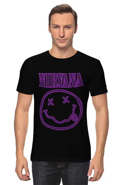 Заказать мужскую футболку в Москве. Футболка классическая Nirvana от weeert - готовые дизайны и нанесение принтов.