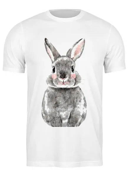 Заказать мужскую футболку в Москве. Футболка классическая Футболка "Кролик" от Re  Tyan - готовые дизайны и нанесение принтов.