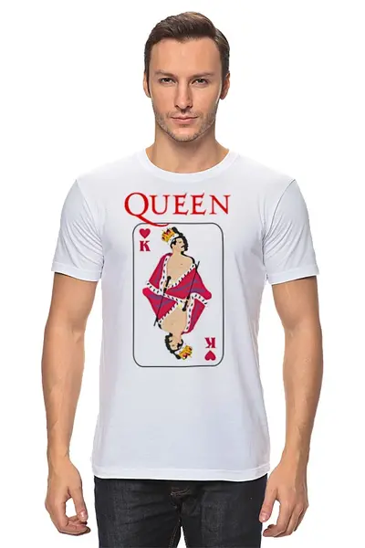 Заказать мужскую футболку в Москве. Футболка классическая Freddie Mercury - Queen от Leichenwagen - готовые дизайны и нанесение принтов.