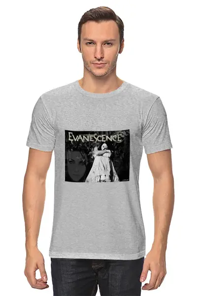 Заказать мужскую футболку в Москве. Футболка классическая Evanescence (Amy Lee) от Денис - готовые дизайны и нанесение принтов.