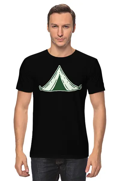 Заказать мужскую футболку в Москве. Футболка классическая Mountains от oneredfoxstore@gmail.com - готовые дизайны и нанесение принтов.