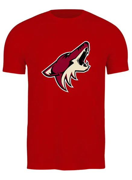 Заказать мужскую футболку в Москве. Футболка классическая  Arizona Coyotes от dobryidesign - готовые дизайны и нанесение принтов.