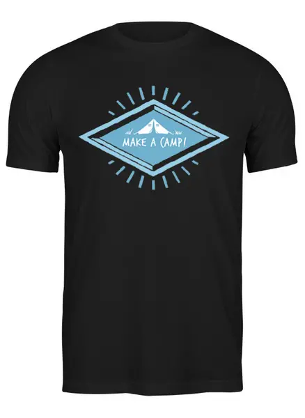 Заказать мужскую футболку в Москве. Футболка классическая Mountains от oneredfoxstore@gmail.com - готовые дизайны и нанесение принтов.