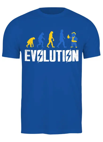 Заказать мужскую футболку в Москве. Футболка классическая Эволюция от printik - готовые дизайны и нанесение принтов.