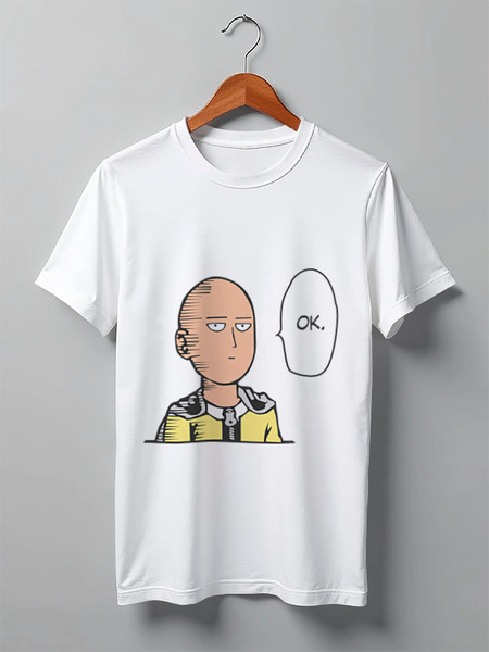 Заказать мужскую футболку в Москве. Футболка классическая One Punch Man  от cherdantcev - готовые дизайны и нанесение принтов.