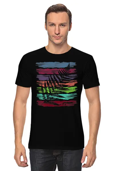 Заказать мужскую футболку в Москве. Футболка классическая Forest от oneredfoxstore@gmail.com - готовые дизайны и нанесение принтов.