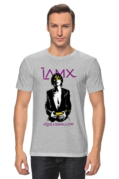 Заказать мужскую футболку в Москве. Футболка классическая IAMX / Kiss And Swallow от OEX design - готовые дизайны и нанесение принтов.