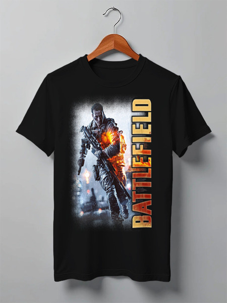 Заказать мужскую футболку в Москве. Футболка классическая Battlefield от geekbox - готовые дизайны и нанесение принтов.
