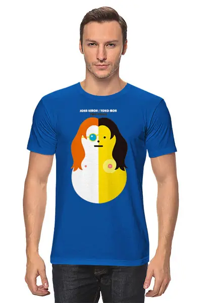 Заказать мужскую футболку в Москве. Футболка классическая Джон Леннон и Йоко Оно от balden - готовые дизайны и нанесение принтов.