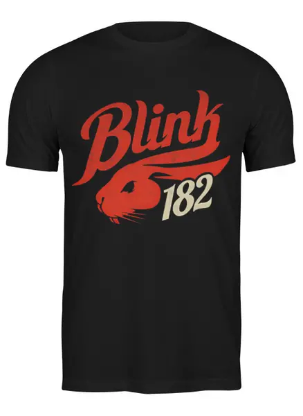 Заказать мужскую футболку в Москве. Футболка классическая Blink-182 от geekbox - готовые дизайны и нанесение принтов.