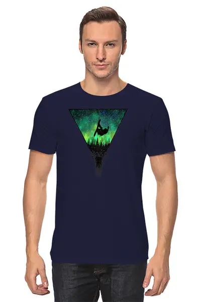 Заказать мужскую футболку в Москве. Футболка классическая Lights от oneredfoxstore@gmail.com - готовые дизайны и нанесение принтов.