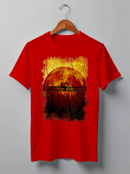 Заказать мужскую футболку в Москве. Футболка классическая Mountain Bike от oneredfoxstore@gmail.com - готовые дизайны и нанесение принтов.