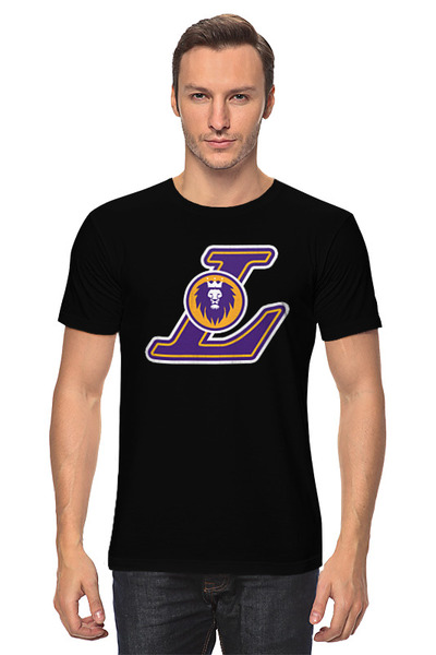 Заказать мужскую футболку в Москве. Футболка классическая LA Lakers от skynatural - готовые дизайны и нанесение принтов.