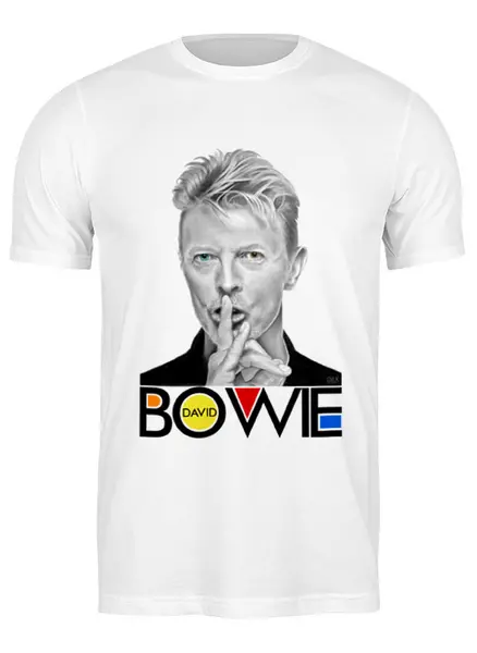 Заказать мужскую футболку в Москве. Футболка классическая David Bowie от OEX design - готовые дизайны и нанесение принтов.