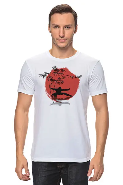 Заказать мужскую футболку в Москве. Футболка классическая Japan от oneredfoxstore@gmail.com - готовые дизайны и нанесение принтов.