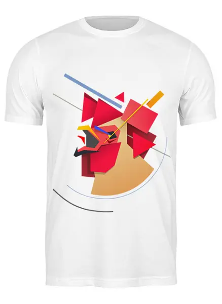 Заказать мужскую футболку в Москве. Футболка классическая Suprematic Cock от zeroone - готовые дизайны и нанесение принтов.