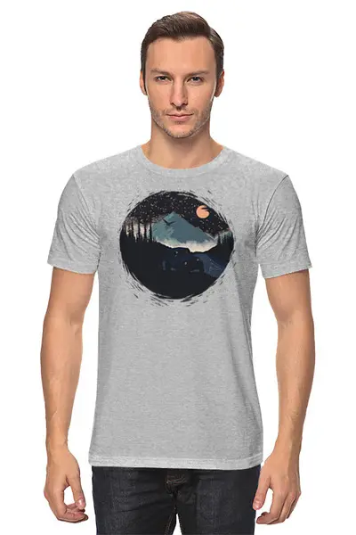 Заказать мужскую футболку в Москве. Футболка классическая Offroad от oneredfoxstore@gmail.com - готовые дизайны и нанесение принтов.