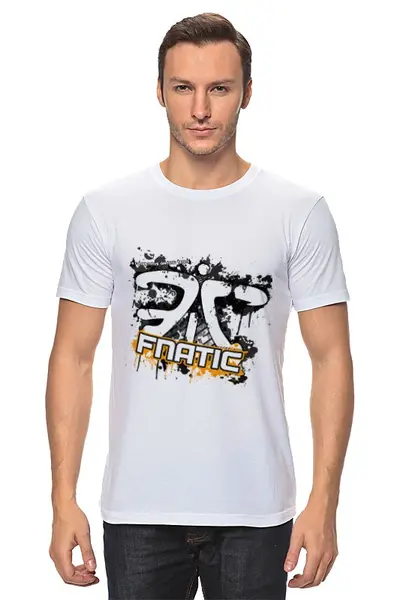 Заказать мужскую футболку в Москве. Футболка классическая Fnatic от YellowCloverShop - готовые дизайны и нанесение принтов.