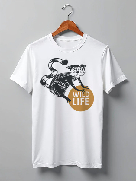 Заказать мужскую футболку в Москве. Футболка классическая Animals от oneredfoxstore@gmail.com - готовые дизайны и нанесение принтов.