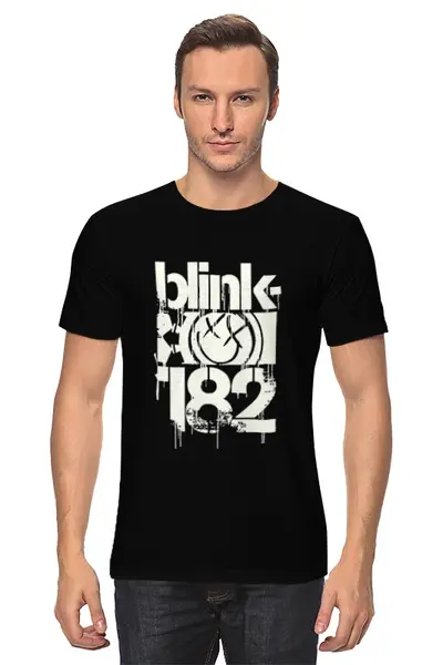 Заказать мужскую футболку в Москве. Футболка классическая blink-182  от lozerkids - готовые дизайны и нанесение принтов.