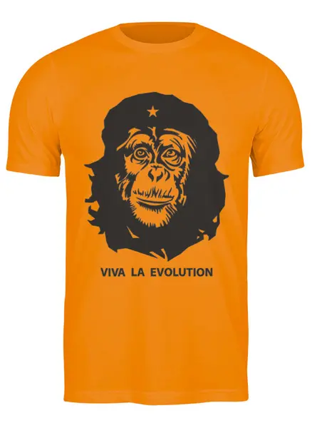 Заказать мужскую футболку в Москве. Футболка классическая Viva la evolution от skynatural - готовые дизайны и нанесение принтов.