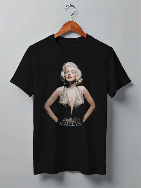 Заказать мужскую футболку в Москве. Футболка классическая Marilyn Monroe  от KinoArt - готовые дизайны и нанесение принтов.