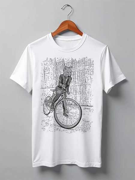 Заказать мужскую футболку в Москве. Футболка классическая Bike Punk  от oneredfoxstore@gmail.com - готовые дизайны и нанесение принтов.