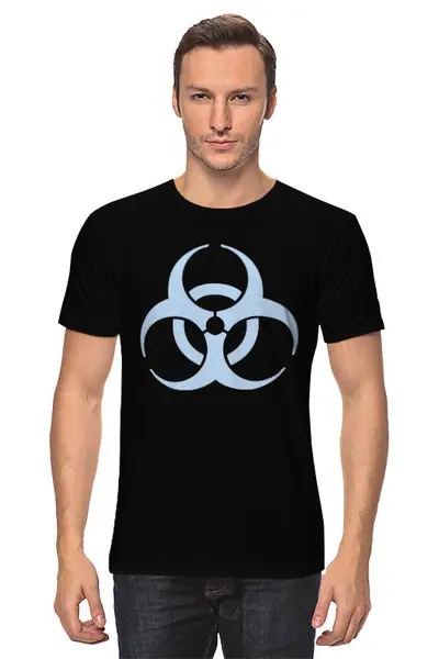 Заказать мужскую футболку в Москве. Футболка классическая Biohazard от Jimmy Flash - готовые дизайны и нанесение принтов.
