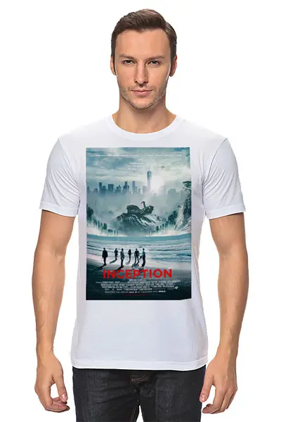 Заказать мужскую футболку в Москве. Футболка классическая Начало / Inception от kino.printio.ru - готовые дизайны и нанесение принтов.