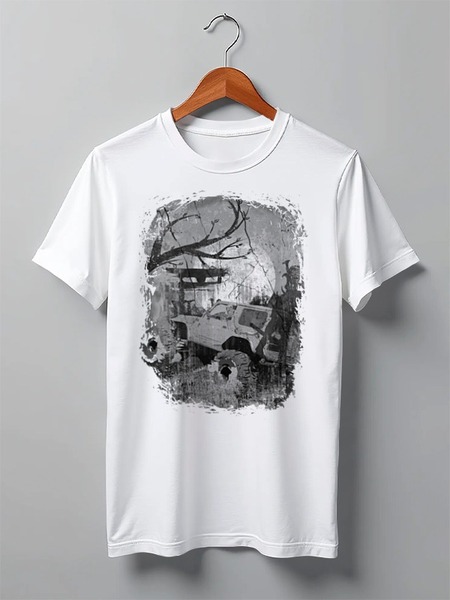 Заказать мужскую футболку в Москве. Футболка классическая Offroad от oneredfoxstore@gmail.com - готовые дизайны и нанесение принтов.