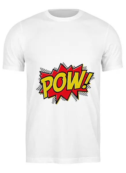 Заказать мужскую футболку в Москве. Футболка классическая Pooow! от ivanium - готовые дизайны и нанесение принтов.