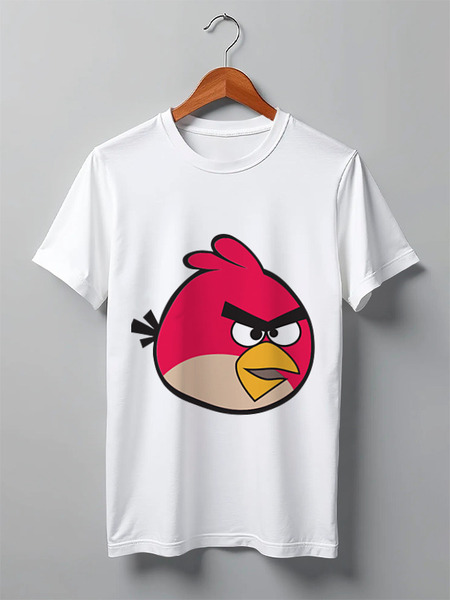 Заказать мужскую футболку в Москве. Футболка классическая Angry Birds от Kung Fu  - готовые дизайны и нанесение принтов.