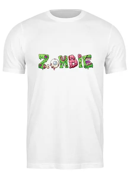 Заказать мужскую футболку в Москве. Футболка классическая Zombie от THE_NISE  - готовые дизайны и нанесение принтов.