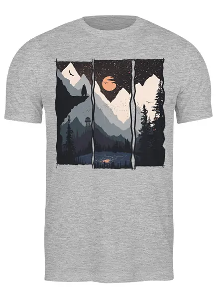Заказать мужскую футболку в Москве. Футболка классическая  Wild and Freedom от oneredfoxstore@gmail.com - готовые дизайны и нанесение принтов.