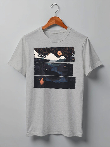 Заказать мужскую футболку в Москве. Футболка классическая Retreat от oneredfoxstore@gmail.com - готовые дизайны и нанесение принтов.