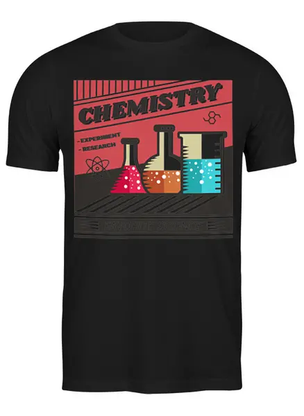 Заказать мужскую футболку в Москве. Футболка классическая Science от oneredfoxstore@gmail.com - готовые дизайны и нанесение принтов.
