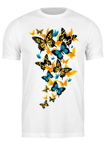 Заказать мужскую футболку в Москве. Футболка классическая Бабочки летают бабочки... от Виктор Гришин - готовые дизайны и нанесение принтов.