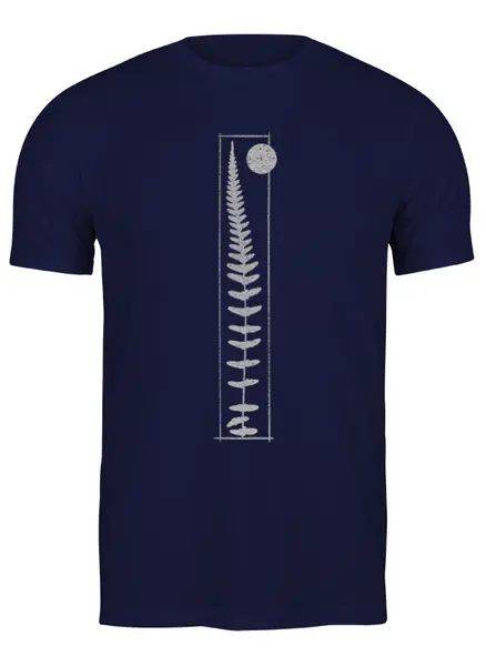 Заказать мужскую футболку в Москве. Футболка классическая Fern and Moon от oneredfoxstore@gmail.com - готовые дизайны и нанесение принтов.
