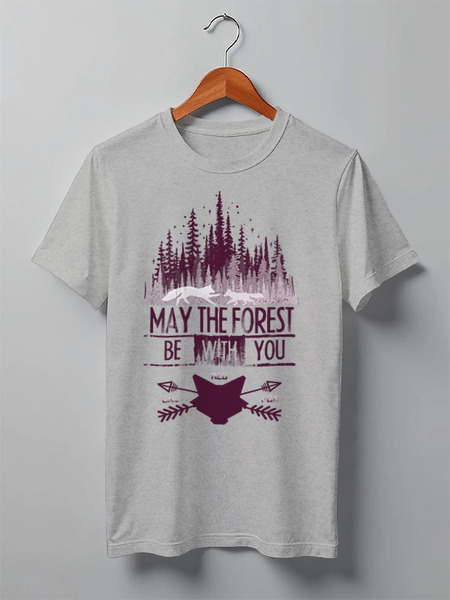 Заказать мужскую футболку в Москве. Футболка классическая Fox Here от oneredfoxstore@gmail.com - готовые дизайны и нанесение принтов.