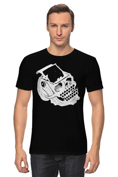 Заказать мужскую футболку в Москве. Футболка классическая Skull Art от Leichenwagen - готовые дизайны и нанесение принтов.