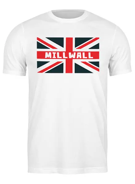 Заказать мужскую футболку в Москве. Футболка классическая Millwall Union Jack от Millwall Supporters Club Russia - готовые дизайны и нанесение принтов.