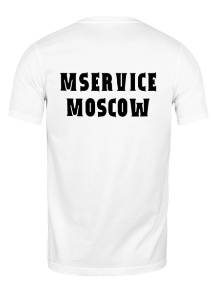 Заказать мужскую футболку в Москве. Футболка классическая Толстовка MService Moscow от Николай Малиновский - готовые дизайны и нанесение принтов.