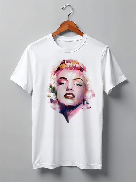 Заказать мужскую футболку в Москве. Футболка классическая Marilyn Monroe от kamila - готовые дизайны и нанесение принтов.