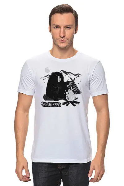 Заказать мужскую футболку в Москве. Футболка классическая Bad Bear Camp от oneredfoxstore@gmail.com - готовые дизайны и нанесение принтов.