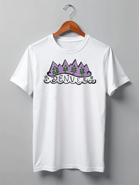 Заказать мужскую футболку в Москве. Футболка классическая Mountains от oneredfoxstore@gmail.com - готовые дизайны и нанесение принтов.