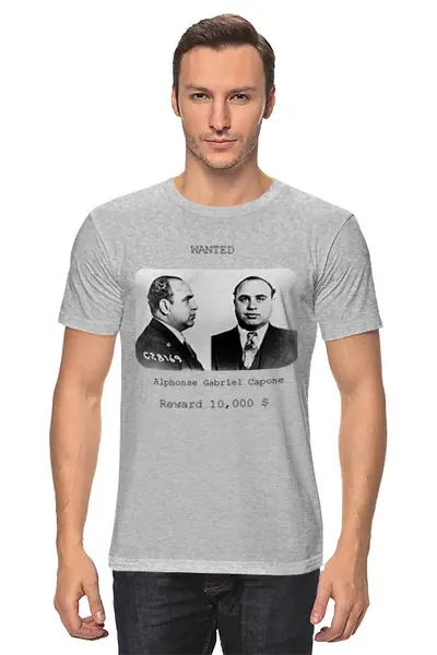 Заказать мужскую футболку в Москве. Футболка классическая Capone от Александр  - готовые дизайны и нанесение принтов.
