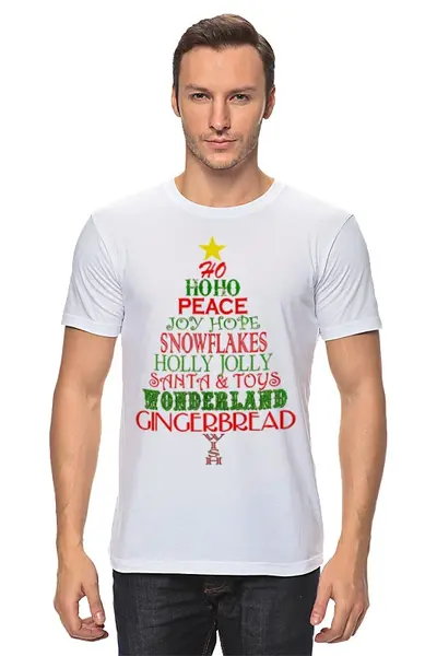 Заказать мужскую футболку в Москве. Футболка классическая Christmas Tree от EXKLUZIV - готовые дизайны и нанесение принтов.