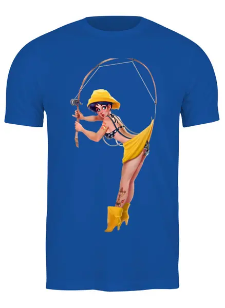 Заказать мужскую футболку в Москве. Футболка классическая Fishing от balden - готовые дизайны и нанесение принтов.